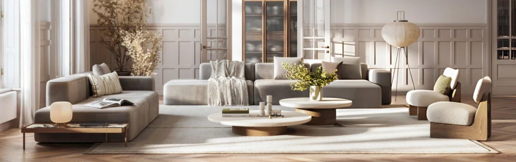 Staged living room ready for a home sale in Fort Myers, FL
